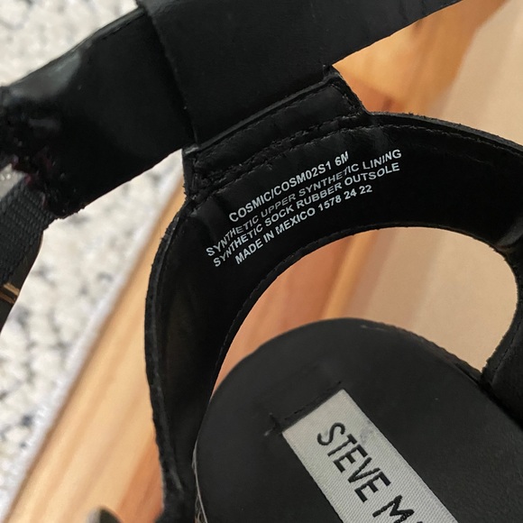New Steve Madden Cosmic Black Lug Platform Sandal size 6 - Picture 6 of 15